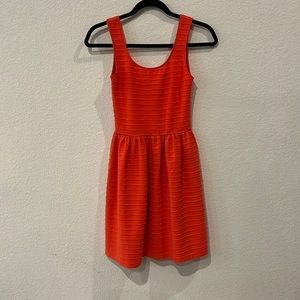 LoveAdy coral Sleeveless Fit and Flare Dress Size S Orange color.
